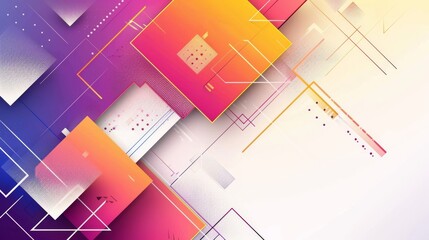 Modern geometric background with colorful elements