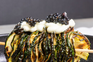 Zucchini with caviar 