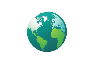 Naklejka premium Vector illustration of the Earth showing continents, ocean, and global view. Ideal for geography, environment, and educational content.