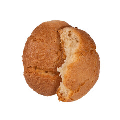Chocolate cookies broken isolated on black