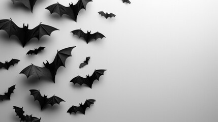 Fototapeta premium Halloween background with bats 