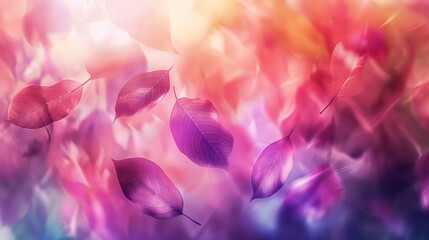 Leaves watercolor abstract background