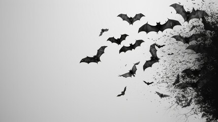 Fototapeta premium Halloween background with bats 