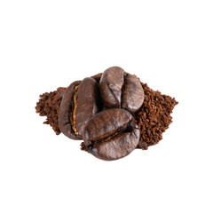 Chocolate cookies broken isolated on black