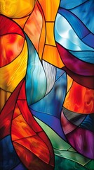 Fototapeta premium Abstract Colorful Stained Glass Window Design