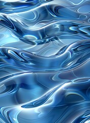 Fototapeta premium Abstract Liquid Blue Waves Background