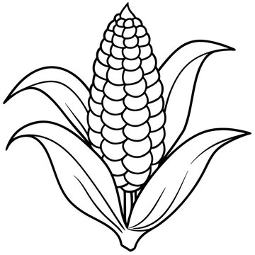 recommend clip art: Corn line art for coloring  pages 