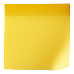 Yellow Sticky Notes Isolated On Transparent Background