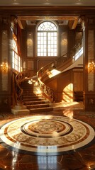 Luxurious Entryway with Grand Staircase