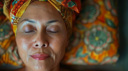 Mature woman having a detoxifying body wrap treatment,