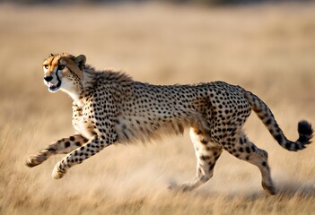 A Cheetah running towards us