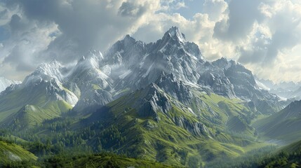 Fototapeta premium Background of Mountain View