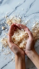 Homemade Hand Exfoliation Routine with Coconut Oil and Sugar for Nourishing Skin Care