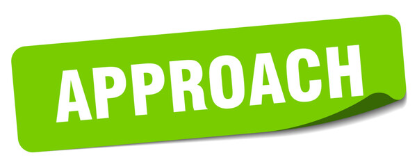 approach sticker. approach label