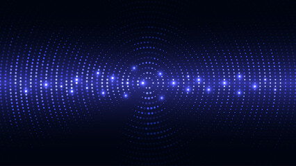 Abstract Digital Blue Sound Wave Background.