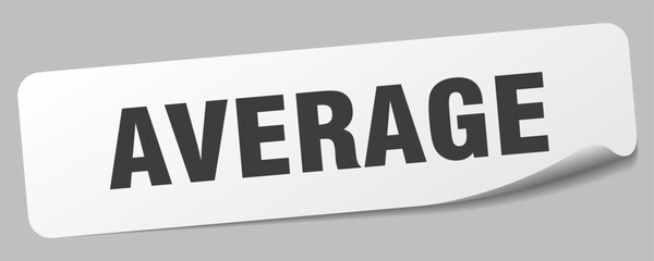 average sticker. average label