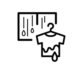 シンプルな部屋干しのイラスト

