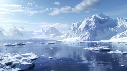 Exciting journey to remote polar regions with stunning natural scenery and icy landscapes