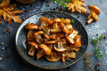 Fototapeta premium Autumn Harvest Baked Mushrooms