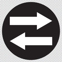 Transfer icon vector sign symbol. Transfer symbol. Transfer icon vector isolated on white background, logo concept of Transfer sign on transparent background.