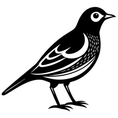 Lark Bird Silhouette Vector Art Illustration - Cute and Stylish Graphic Design.