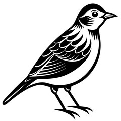 Lark Bird Silhouette Vector Art Illustration - Cute and Stylish Graphic Design.
