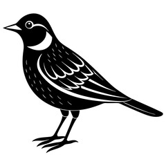 Lark Bird Silhouette Vector Art Illustration - Cute and Stylish Graphic Design.