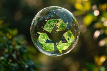 Recycling Symbol in Nature Environment