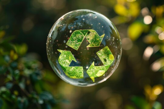 Recycling Symbol in Nature Environment