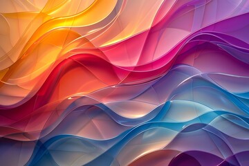 Abstract Colorful Waves Background