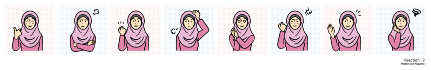 ダイバーシティのイラスト（ヒジャブの女性）｜リアクション２