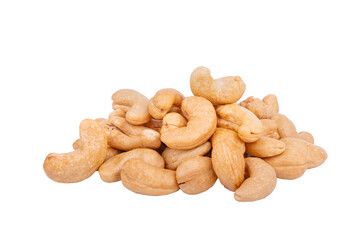 Roasted cashews isolated on transparent png