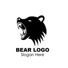 bear logo design concept vector illustration