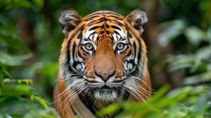 Obraz premium close-up portrait of a majestic tiger in the jungle