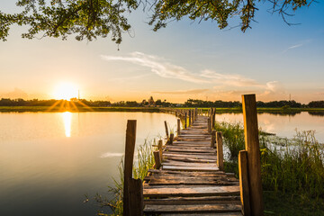 Naklejka premium Wood bridge