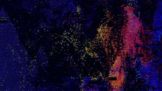 Glitch noise static television VFX. Visual video effects stripes background, CRT tv screen no signal glitch effect