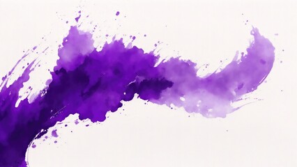Fototapeta premium Purple and silver ink brush stroke on paper. Abstract background in Japanese style