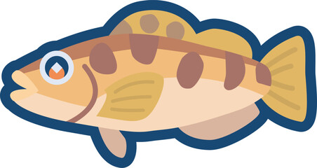 かわいいアイナメのイラスト