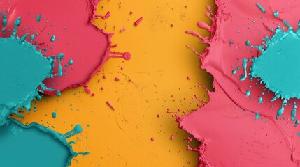 Vibrant abstract paint splatter background