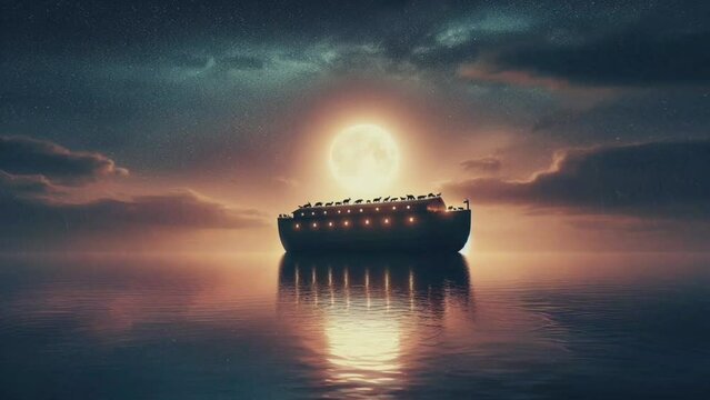 Noah's Ark Miracle on a Tranquil Night