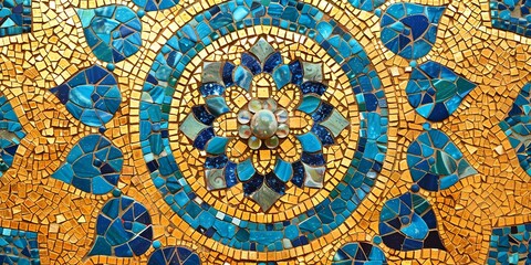 Ornate Islamic Ceramic Plate with Luxurious Detail