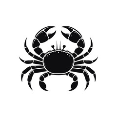 Crab silhouette. Logos. Crab isolated on white background. crab illustration logo