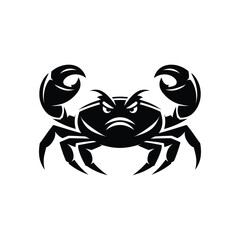 Angry Crab silhouette. Logos. Crab isolated on white background. crab illustration logo