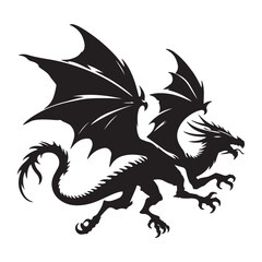 Naklejka premium This is a flying dragon vector illustration design ,icon animal