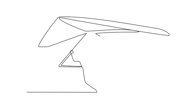 Animated self drawing of paragliding sport video design illustration. Paragliding, an exhilarating dance with the wind and sky. Paragliding is both art and adventure. Sports design in simple linear.