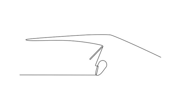 Animated self drawing of paragliding sport video design illustration. Paragliding, an exhilarating dance with the wind and sky. Paragliding is both art and adventure. Sports design in simple linear.