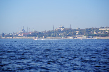 Fototapeta premium Istanbul, Turkey. Bosphorus. Scenic Turkish travel background.