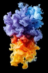Vibrant Ink Cloud Explosion