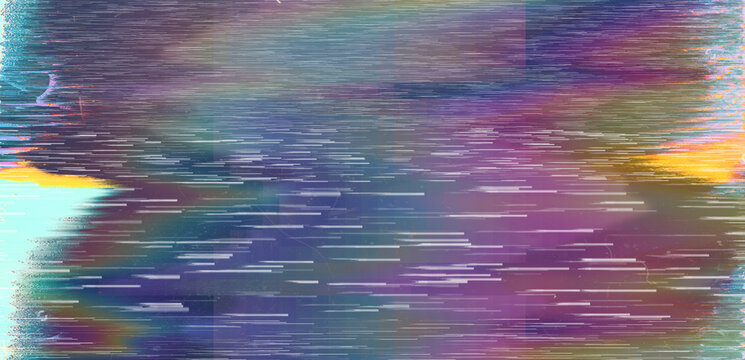Abstract background with datamoshing effect and holographic pixelated glitches. Concept of bug in program or video decay. - Powered by Adobe