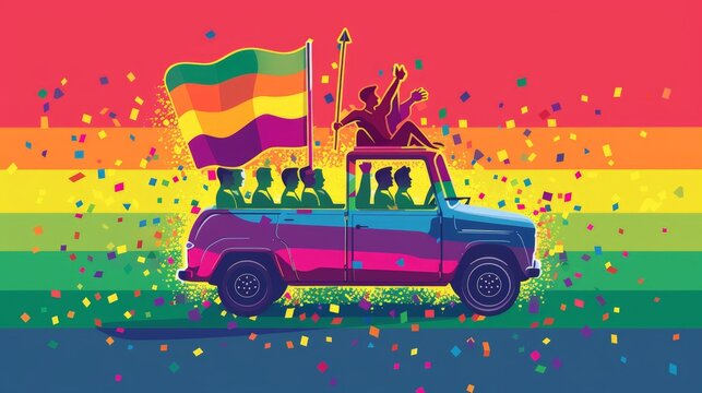 Lgbtq pride shimmering. rainbow club colorful self management diversity flag. 